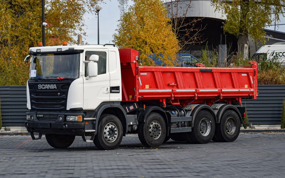 Scania G410 / 8x4 / EURO 6 / WYWROTKA / MELLER KIPPER / HYDROBURTA / AUTOMAT / 2016 / SERWISOWANY / SPROWADZONY - Самосвал: фото 1 Scania G410 / 8x4 / EURO 6 / WYWROTKA / MELLER KIPPER / HYDROBURTA / AUTOMAT / 2016 / SERWISOWANY / SPROWADZONY - Самосвал: фото 1