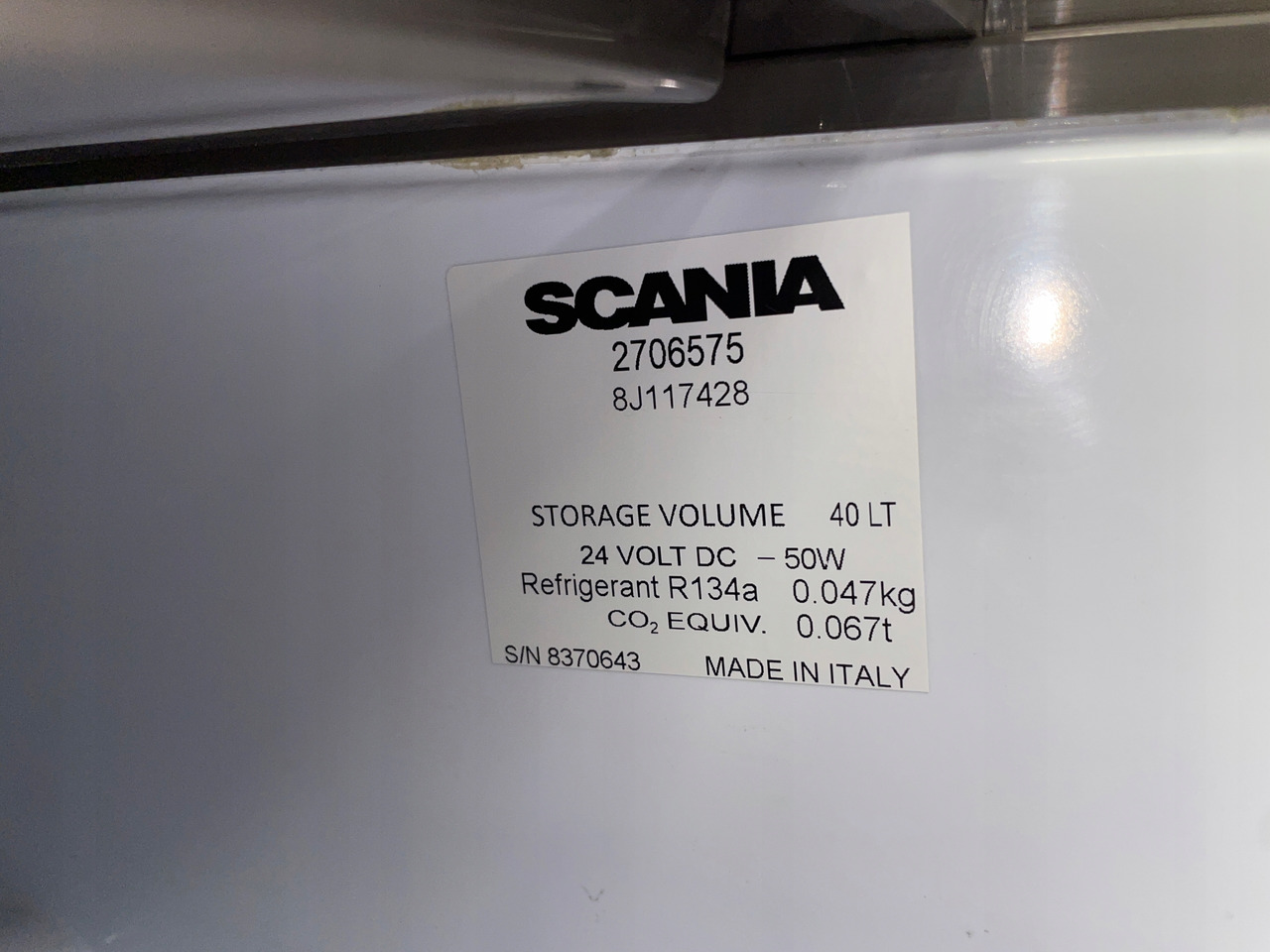 LODÓWKA CHŁODZIARKA SCANIA S 2706575 40 LITRÓW - Кабина и интерьер для Грузовиков: фото 5 LODÓWKA CHŁODZIARKA SCANIA S 2706575 40 LITRÓW - Кабина и интерьер для Грузовиков: фото 5