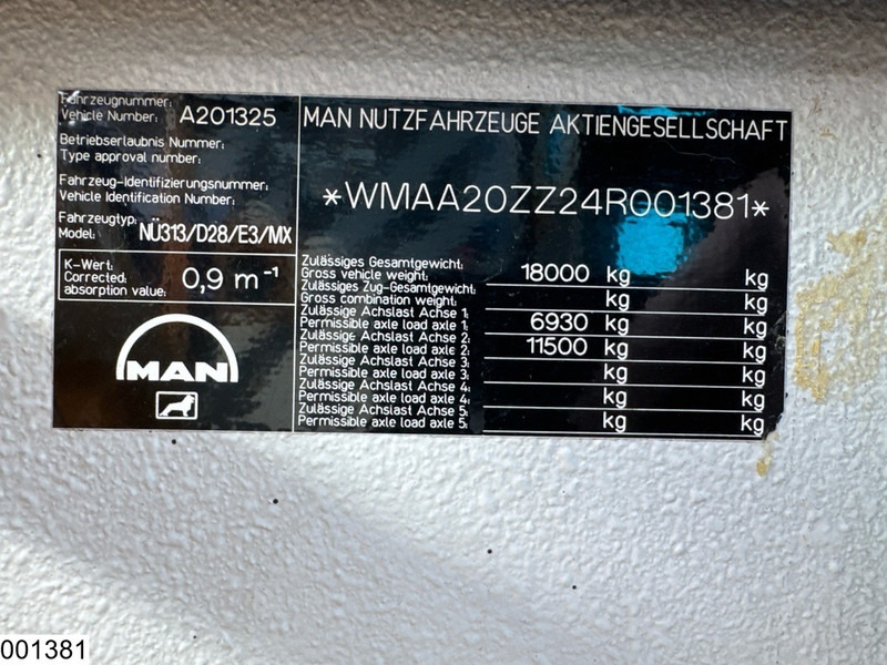 MAN A20 NÜ313 B14 City bus, EURO 3, 43 seats, Standairco в лизинг MAN A20 NÜ313 B14 City bus, EURO 3, 43 seats, Standairco: фото 7