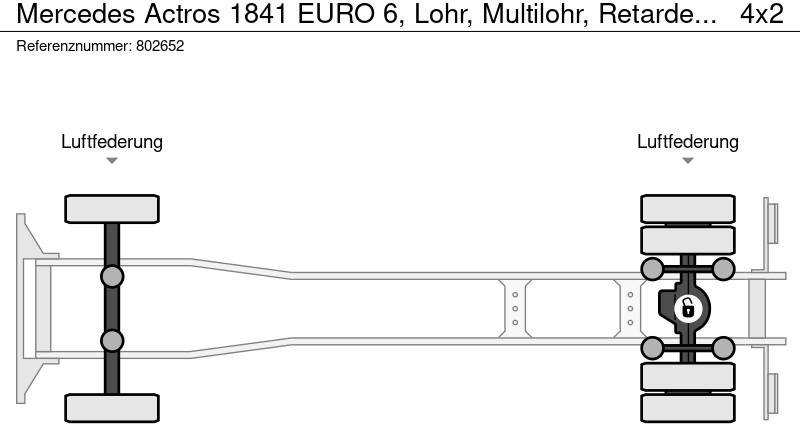 Автовоз Mercedes-Benz Actros 1841 EURO 6, Lohr, Multilohr, Retarder, Combi: фото 15
