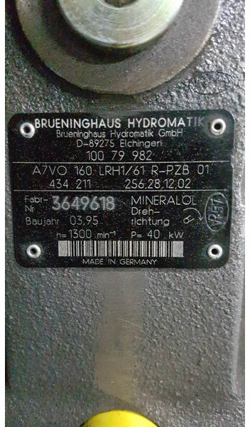 Brueninghaus Hydromatik A7VO160LRH1/61R - Load sensing pump - Гидравлика: фото 4 Brueninghaus Hydromatik A7VO160LRH1/61R - Load sensing pump - Гидравлика: фото 4