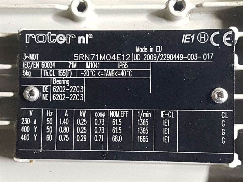Hydac -0,25 kW-Rotor 5RN71MO4E12-Compact-/steering - Гидравлика для Строительной техники: фото 5 Hydac -0,25 kW-Rotor 5RN71MO4E12-Compact-/steering - Гидравлика для Строительной техники: фото 5