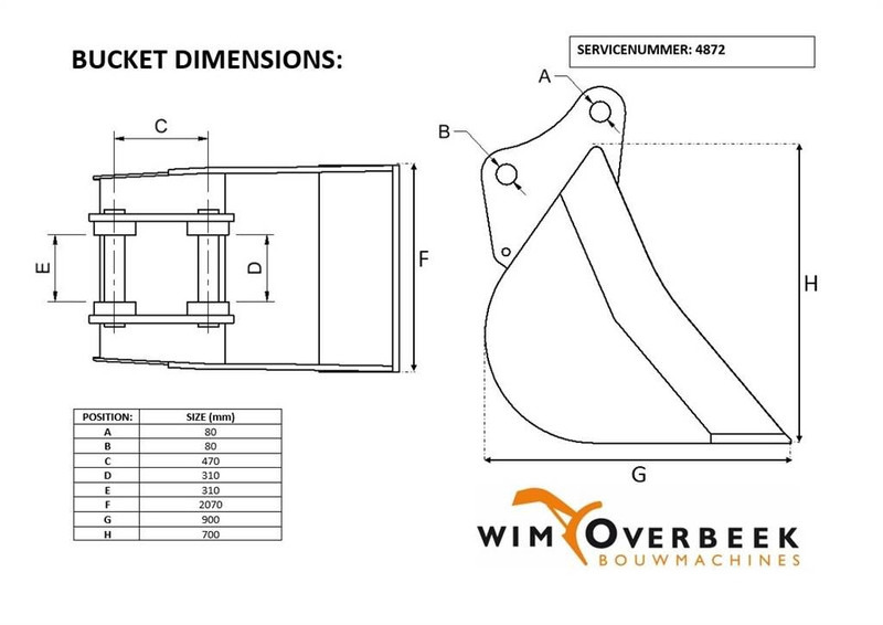 Liebherr 2,05 mtr - Bucket/Schaufel/Dichte bak - Ковш: фото 5 Liebherr 2,05 mtr - Bucket/Schaufel/Dichte bak - Ковш: фото 5