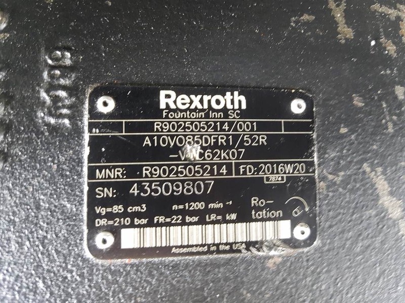 Rexroth A10VO85DFR1/52R - Load sensing pump - Гидравлика: фото 3 Rexroth A10VO85DFR1/52R - Load sensing pump - Гидравлика: фото 3