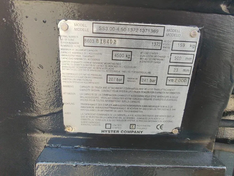 Вилочный погрузчик Hyster Forklift free lift / triple / side shift H60XM: фото 10 Вилочный погрузчик Hyster Forklift free lift / triple / side shift H60XM: фото 10