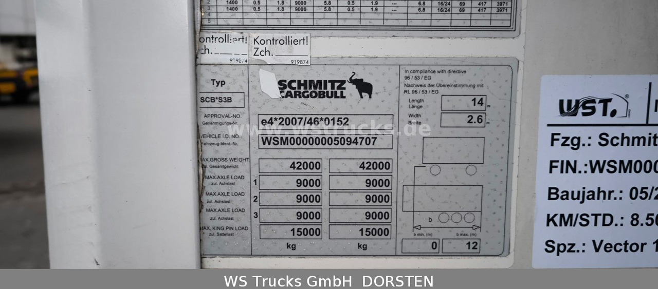 Schmitz Cargobull SKO 24 Kühlauflieger Vector 1550 Strom/Diesel - Полуприцеп-фургон: фото 5 Schmitz Cargobull SKO 24 Kühlauflieger Vector 1550 Strom/Diesel - Полуприцеп-фургон: фото 5