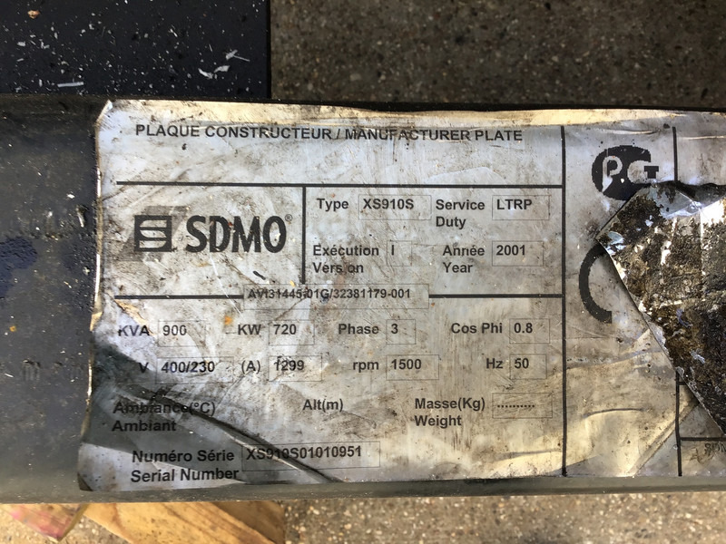 MTU 16V2000 GENERATOR 900KVA USED - Электрогенератор: фото 5 MTU 16V2000 GENERATOR 900KVA USED - Электрогенератор: фото 5