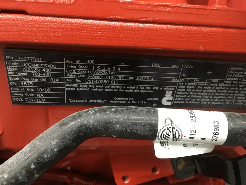Строительная техника Cummins ISX12N 400 CPL4875 USED: фото 6