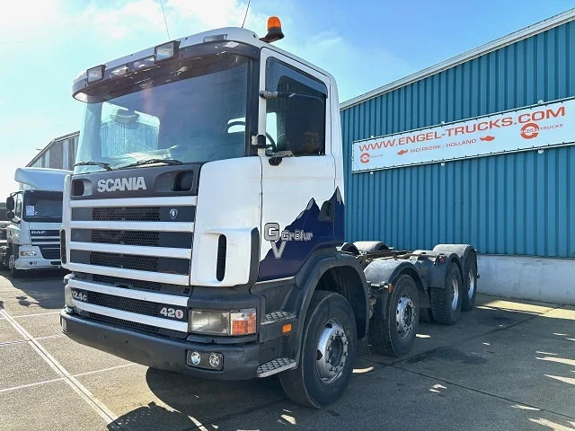 Scania R124-420 C 8x4 FULL STEEL CHASSIS (EURO 3 / FULL STEEL SUSPENSION / REDUCTION AXLES / GRS900 GEARBOX) - Грузовик-шасси: фото 1 Scania R124-420 C 8x4 FULL STEEL CHASSIS (EURO 3 / FULL STEEL SUSPENSION / REDUCTION AXLES / GRS900 GEARBOX) - Грузовик-шасси: фото 1