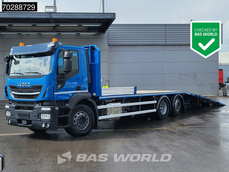 Iveco X-Way 420 6X2 Machine transporter Hydraulic Ramp Lift+steering axle ACC Euro 6 - Грузовик бортовой/ Платформа: фото 1 Iveco X-Way 420 6X2 Machine transporter Hydraulic Ramp Lift+steering axle ACC Euro 6 - Грузовик бортовой/ Платформа: фото 1