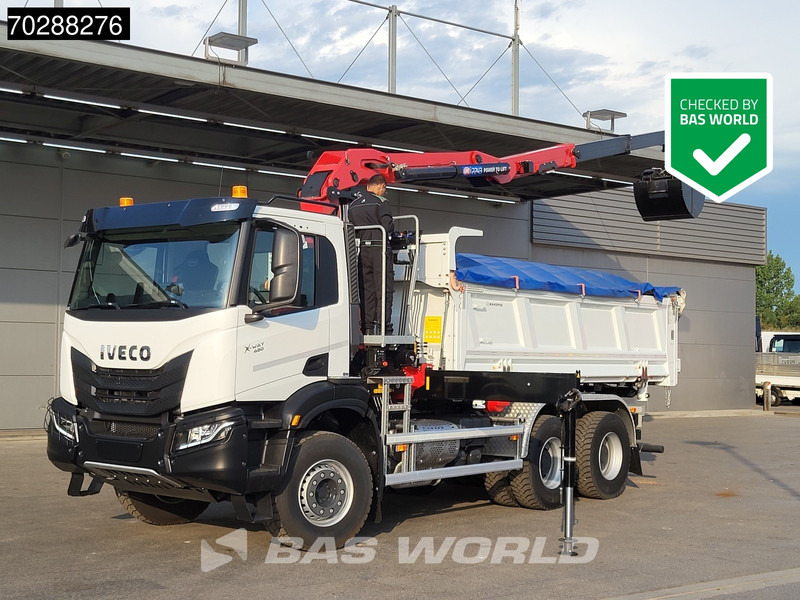 Iveco X-Way 480 6X4 New! KH-Tipper HMF 2243Z-RCS Crane Retarder Big-Axle Euro 6 - Самосвал, Автоманипулятор: фото 1 Iveco X-Way 480 6X4 New! KH-Tipper HMF 2243Z-RCS Crane Retarder Big-Axle Euro 6 - Самосвал, Автоманипулятор: фото 1