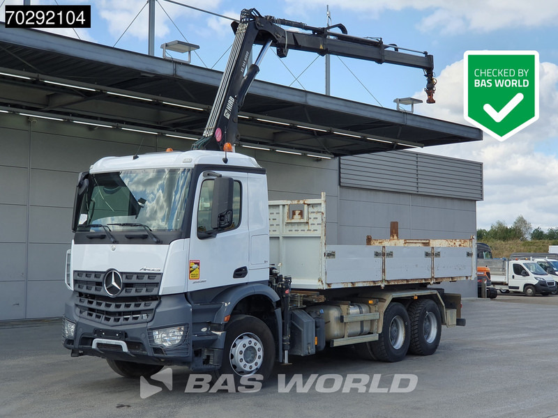 Mercedes-Benz Arocs 2636 Arocs 6X4 8m3 Forez Bennes Tipper HIAB 144 B-2 Hiduo Crane Steelsuspension Automatic Euro 6 - Самосвал, Автоманипулятор: фото 1 Mercedes-Benz Arocs 2636 Arocs 6X4 8m3 Forez Bennes Tipper HIAB 144 B-2 Hiduo Crane Steelsuspension Automatic Euro 6 - Самосвал, Автоманипулятор: фото 1