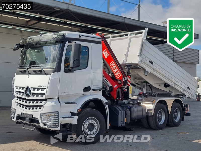 Новый Самосвал, Автоманипулятор Mercedes-Benz Arocs 3348 6X4 Fassi F255A2.24 Kran Crane 9m3 3-Sided Tipper Big-Axle Euro 6: фото 10
