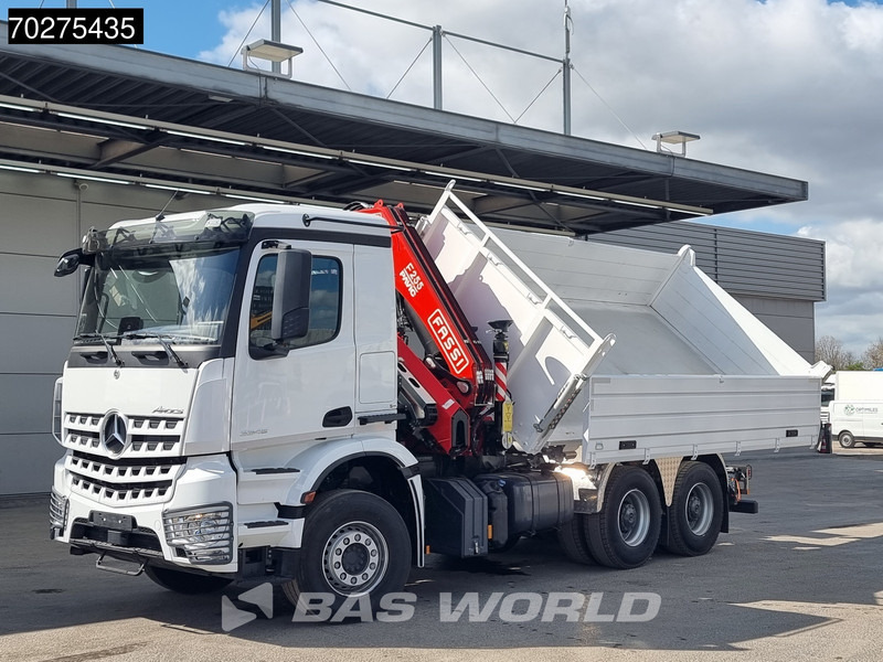Новый Самосвал, Автоманипулятор Mercedes-Benz Arocs 3348 6X4 Fassi F255A2.24 Kran Crane 9m3 3-Sided Tipper Big-Axle Euro 6: фото 15