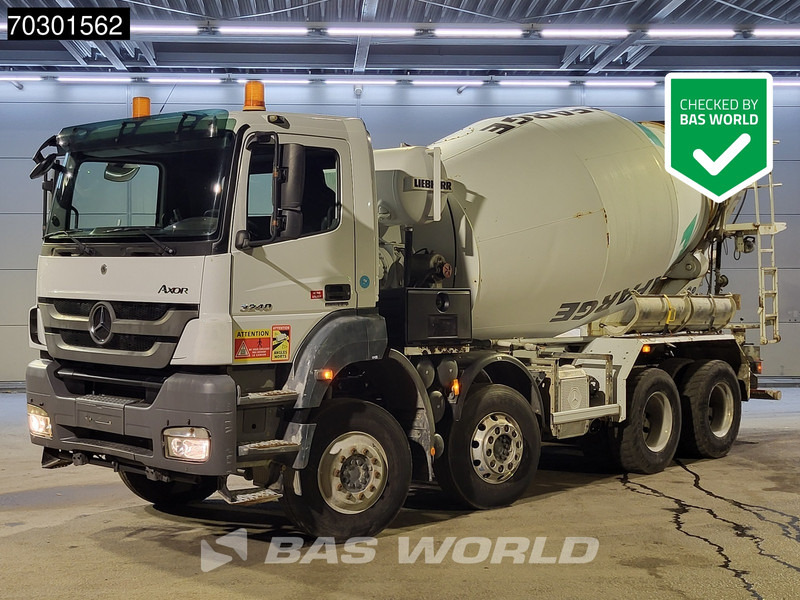 Mercedes-Benz Axor 3240 8X4 9m3 Liebherr mixer Steel suspension Manual Euro 5 - Автобетоносмеситель: фото 1 Mercedes-Benz Axor 3240 8X4 9m3 Liebherr mixer Steel suspension Manual Euro 5 - Автобетоносмеситель: фото 1