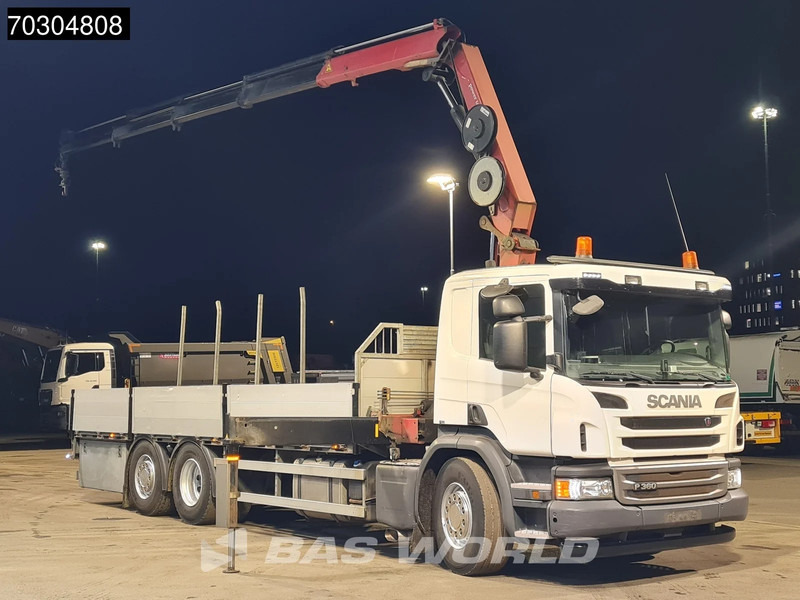 Scania P360 P 6X2 HMF 1820-K4 Kran Crane Lift+Steering Axle Air Suspension Euro 6 - Грузовик бортовой/ Платформа, Автоманипулятор: фото 3 Scania P360 P 6X2 HMF 1820-K4 Kran Crane Lift+Steering Axle Air Suspension Euro 6 - Грузовик бортовой/ Платформа, Автоманипулятор: фото 3