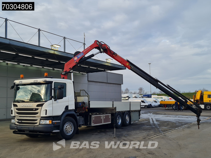 Scania P360 P 6X2 HMF 1820-K4 Kran Crane Lift+Steering Axle Air Suspension Euro 6 - Грузовик бортовой/ Платформа, Автоманипулятор: фото 5 Scania P360 P 6X2 HMF 1820-K4 Kran Crane Lift+Steering Axle Air Suspension Euro 6 - Грузовик бортовой/ Платформа, Автоманипулятор: фото 5