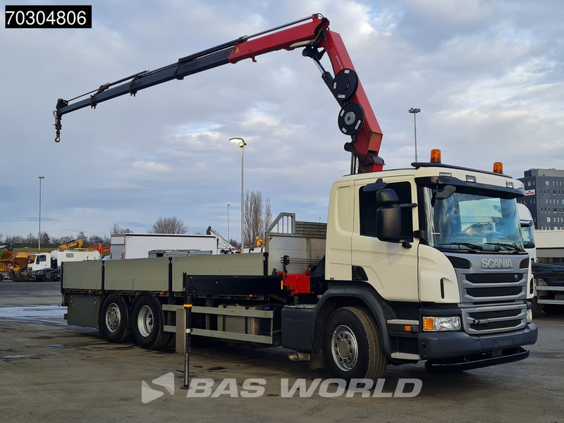 Scania P360 P 6X2 HMF 1820-K4 Kran Crane Lift+Steering Axle Air suspension Euro 6 - Грузовик бортовой/ Платформа, Автоманипулятор: фото 3 Scania P360 P 6X2 HMF 1820-K4 Kran Crane Lift+Steering Axle Air suspension Euro 6 - Грузовик бортовой/ Платформа, Автоманипулятор: фото 3