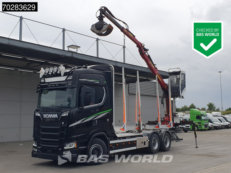 Scania S650 S 6X4 Tajfun LIV100K Kran Holztransport Retarder 3-Pedals Euro 6 - Лесовоз, Автоманипулятор: фото 1 Scania S650 S 6X4 Tajfun LIV100K Kran Holztransport Retarder 3-Pedals Euro 6 - Лесовоз, Автоманипулятор: фото 1