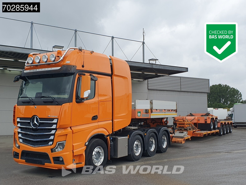 Mercedes-Benz Actros 4163 8X4 180T GigaSpace Retarder Hydrauliek BigAxle Alcoa´s // Lowbed Trailer / 6 Axles / Hydraulic Pendle Axles / Extend - Тягач: фото 1 Mercedes-Benz Actros 4163 8X4 180T GigaSpace Retarder Hydrauliek BigAxle Alcoa´s // Lowbed Trailer / 6 Axles / Hydraulic Pendle Axles / Extend - Тягач: фото 1
