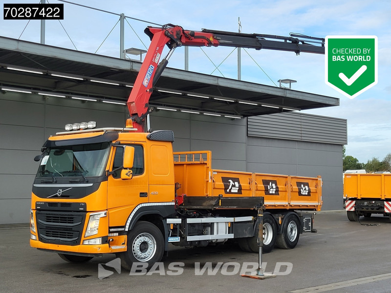 Volvo FM 420 6X2 HMF 2120 K 4 Crane Lift+lenkasche Euro 6 - Самосвал, Автоманипулятор: фото 1 Volvo FM 420 6X2 HMF 2120 K 4 Crane Lift+lenkasche Euro 6 - Самосвал, Автоманипулятор: фото 1