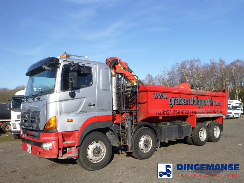Автоманипулятор Hino FY1EUKA 8x4 tipper RHD + Palfinger E120L + grapple: фото 9