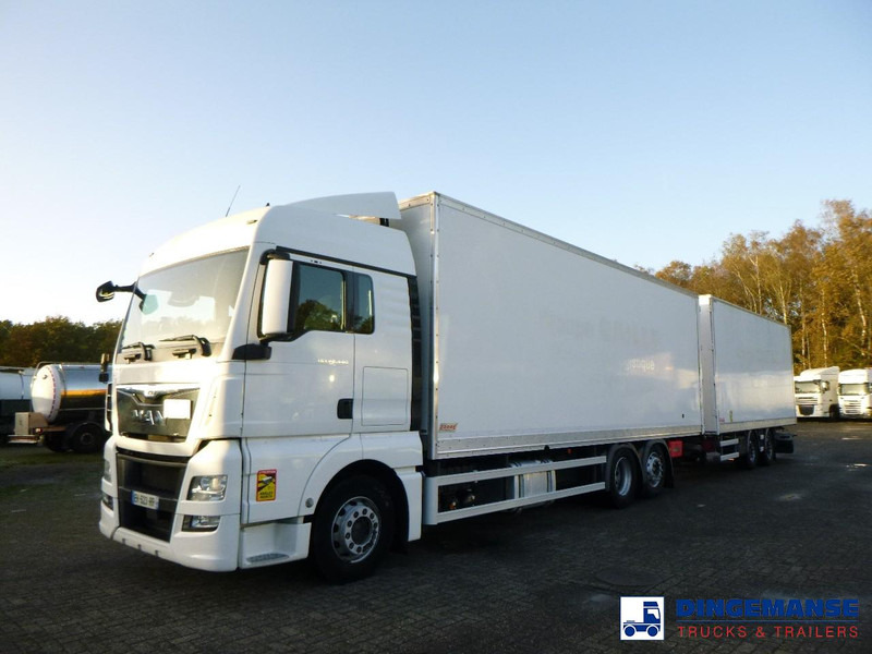 MAN TGX 26.440 6X2 high volume + Fruehauf closed box trailer - Грузовик с закрытым кузовом: фото 1 MAN TGX 26.440 6X2 high volume + Fruehauf closed box trailer - Грузовик с закрытым кузовом: фото 1