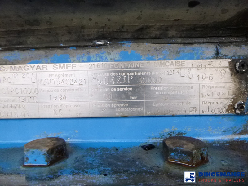Полуприцеп-цистерна Magyar Bitumen tank inox 30 m3 / 1 comp / ADR 26/04/2024: фото 12
