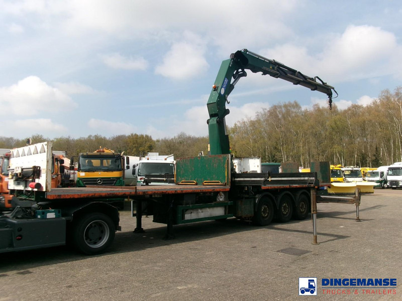 Massey Platform trailer + HMF 4720 K3 crane - Полуприцеп бортовой/ Платформа: фото 1 Massey Platform trailer + HMF 4720 K3 crane - Полуприцеп бортовой/ Платформа: фото 1