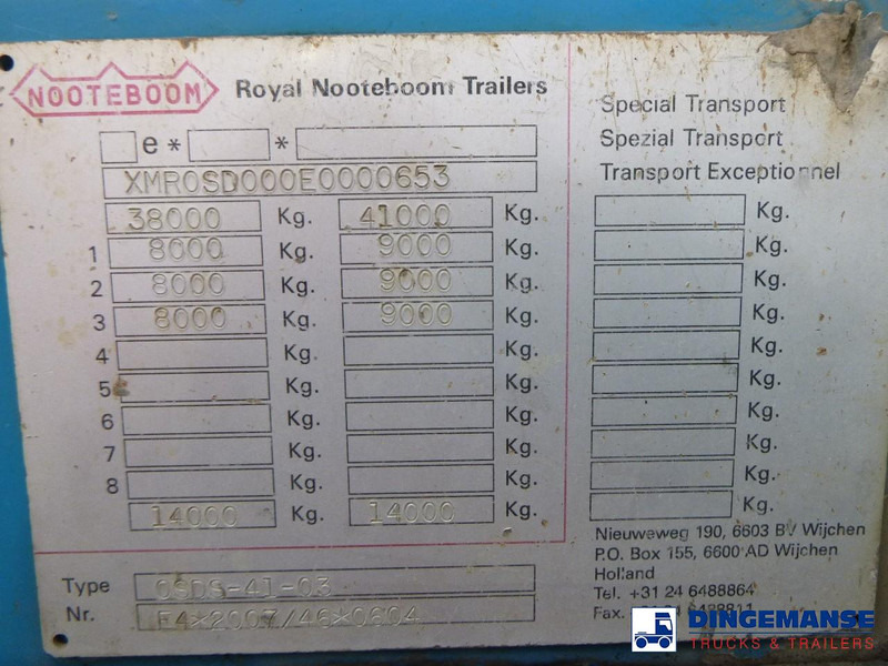 Низкорамный полуприцеп Nooteboom 3-axle lowbed trailer 41T OSDS 41-03: фото 15 Низкорамный полуприцеп Nooteboom 3-axle lowbed trailer 41T OSDS 41-03: фото 15