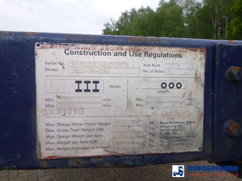 Низкорамный полуприцеп Nooteboom 3-axle semi-lowbed trailer OSDS-48-03V / ext. 15 m: фото 13