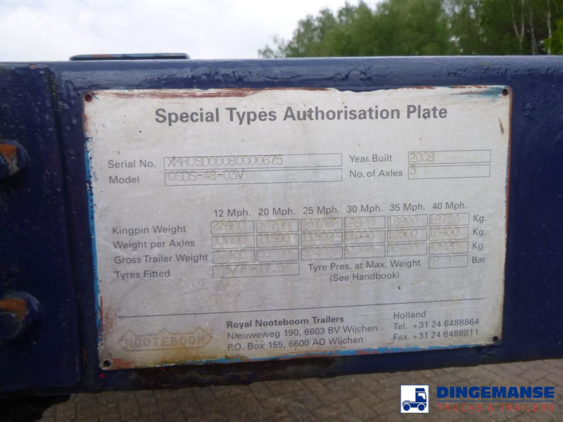 Низкорамный полуприцеп Nooteboom 3-axle semi-lowbed trailer OSDS-48-03V / ext. 15 m: фото 14