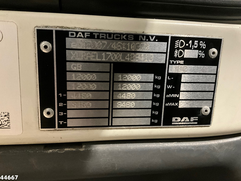 DAF FA LF 230 Euro 6 RHD Terberg 8m³ Just 67.505 Km! в лизинг DAF FA LF 230 Euro 6 RHD Terberg 8m³ Just 67.505 Km!: фото 18