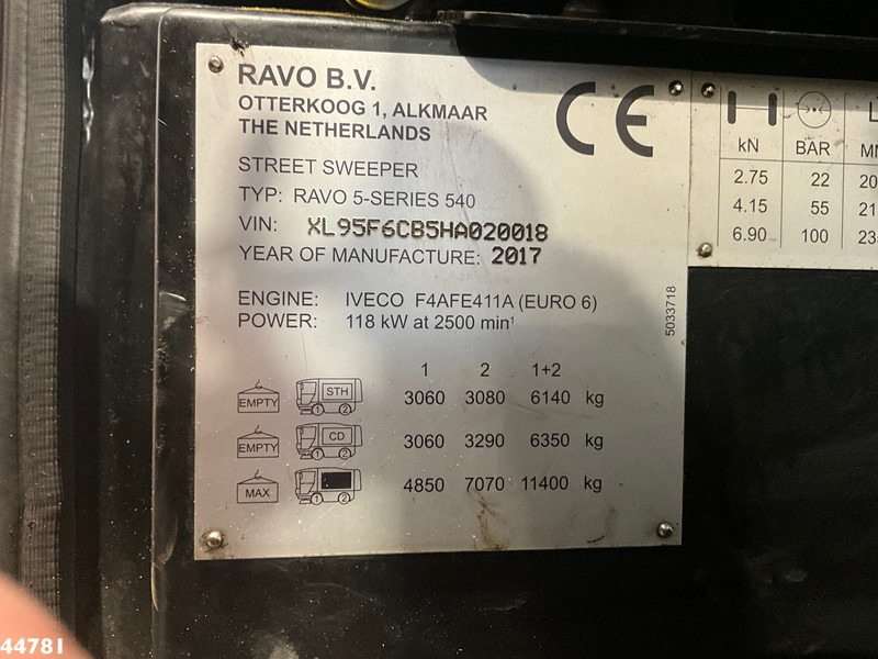Подметально-уборочная машина Ravo 540 CD Euro 6 with 3-rd brush: фото 17 Подметально-уборочная машина Ravo 540 CD Euro 6 with 3-rd brush: фото 17