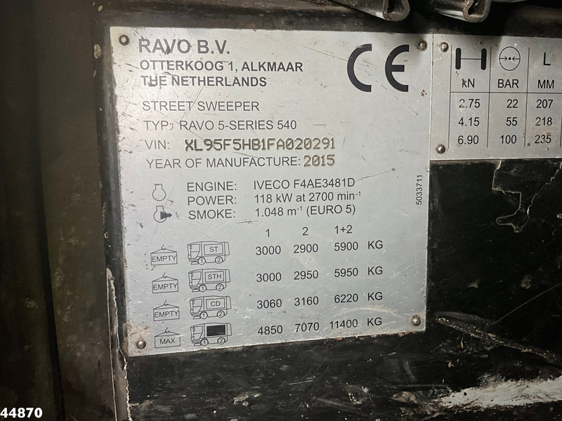 Подметально-уборочная машина Ravo 540 with 3-rd brush: фото 16