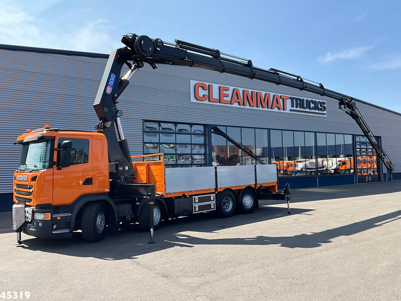 Scania G 450 Euro 6 HMF 60 Tonmeter laadkraan + Fly-Jib - Автоманипулятор: фото 1 Scania G 450 Euro 6 HMF 60 Tonmeter laadkraan + Fly-Jib - Автоманипулятор: фото 1
