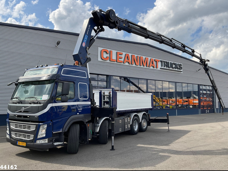 Самосвал, Автоманипулятор Volvo FM 500 Euro 6 HMF 50 Tonmeter laadkraan + Fly-Jib: фото 11