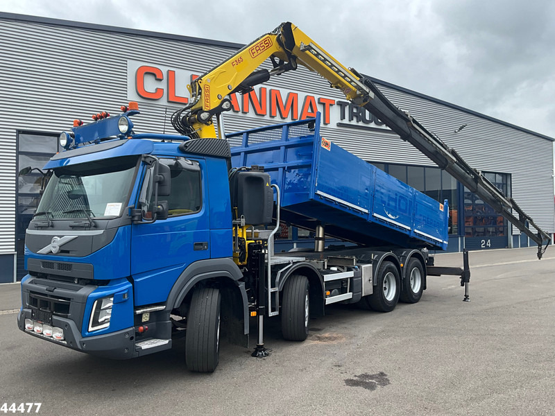 Volvo FMX 540 8x4 Euro 6 Fassi 36 Tonmeter laadkraan - Самосвал, Автоманипулятор: фото 1 Volvo FMX 540 8x4 Euro 6 Fassi 36 Tonmeter laadkraan - Самосвал, Автоманипулятор: фото 1
