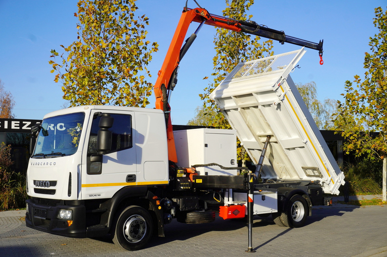 IVECO Eurocargo 120E18 Crane Palfinger / 3-way tipper / sleeper cab - Грузовик бортовой/ Платформа, Автоманипулятор: фото 1 IVECO Eurocargo 120E18 Crane Palfinger / 3-way tipper / sleeper cab - Грузовик бортовой/ Платформа, Автоманипулятор: фото 1
