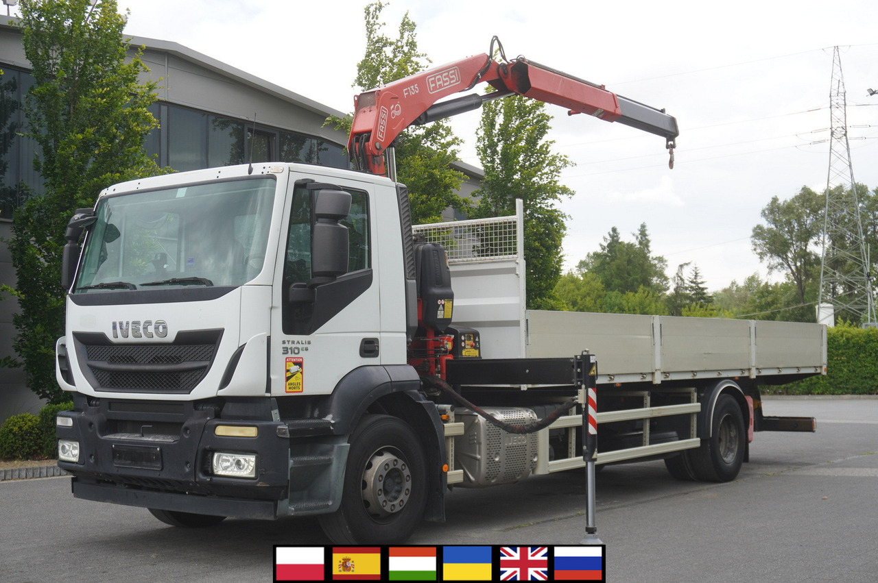 IVECO STRALIS 19.310 E6 / Flatbed 19 EPAL / FASSI F135 / 225 MTH! / 5.7  T - Автоманипулятор, Автоманипулятор: фото 1 IVECO STRALIS 19.310 E6 / Flatbed 19 EPAL / FASSI F135 / 225 MTH! / 5.7  T - Автоманипулятор, Автоманипулятор: фото 1