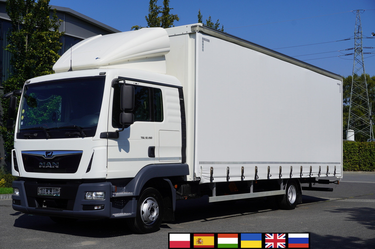 MAN TGL 12.190 / Curtainsider 19 EPAL / Sleeper cab - Тентованный грузовик: фото 1 MAN TGL 12.190 / Curtainsider 19 EPAL / Sleeper cab - Тентованный грузовик: фото 1