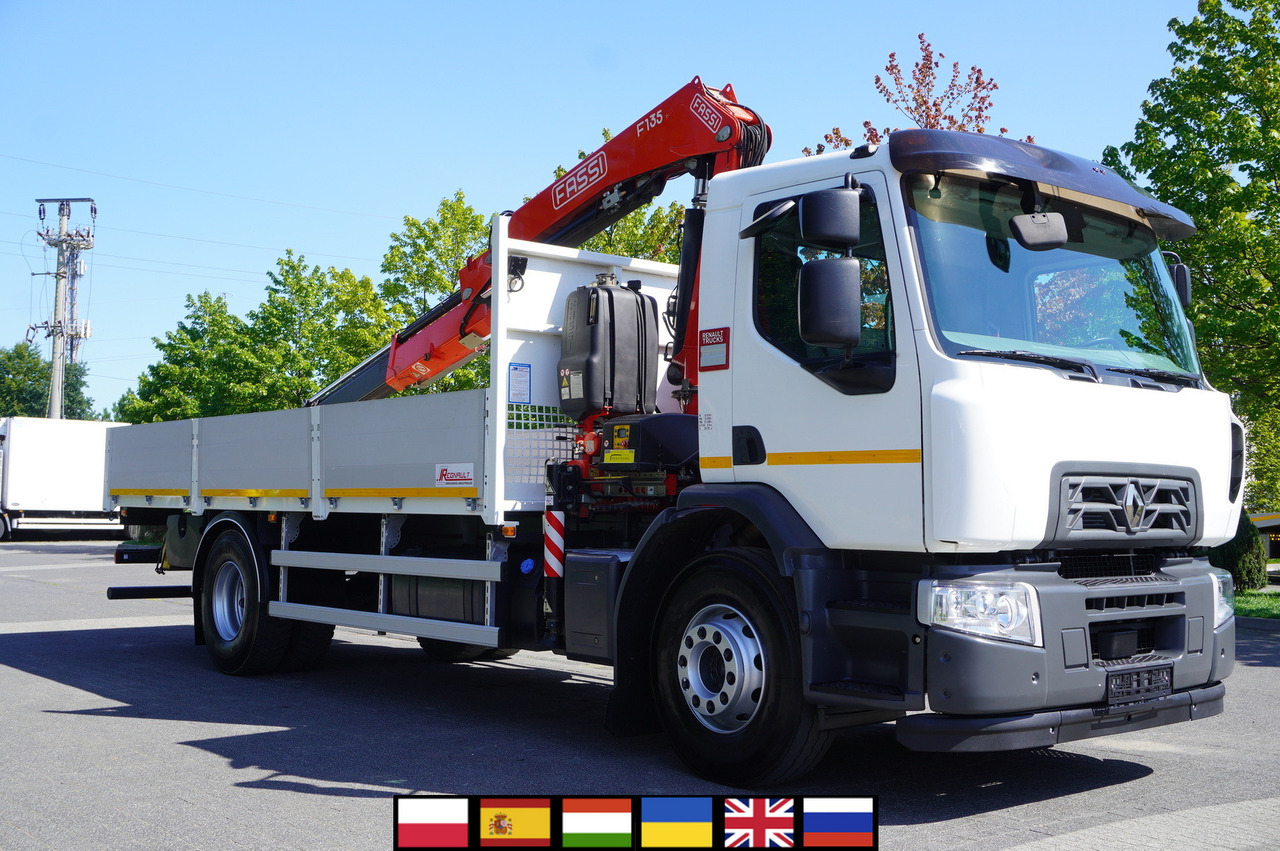 RENAULT C280 DTI 8 / FASSI crane 5.6 T / range 8 m / Flatbed 15 EPAL - Грузовик бортовой/ Платформа, Автоманипулятор: фото 1 RENAULT C280 DTI 8 / FASSI crane 5.6 T / range 8 m / Flatbed 15 EPAL - Грузовик бортовой/ Платформа, Автоманипулятор: фото 1