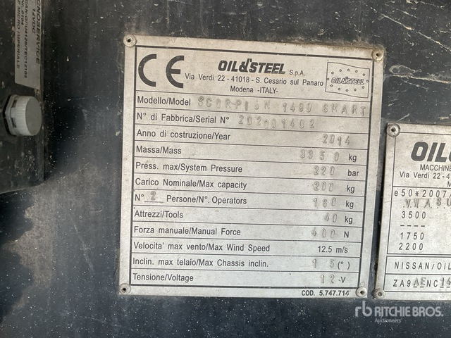 2014 Nissan NT400 Cabstar 35.12 2014 Oil&Steel Scorpion 1490 Sm ... Bucket Truck - Грузовик с подъемником: фото 5 2014 Nissan NT400 Cabstar 35.12 2014 Oil&Steel Scorpion 1490 Sm ... Bucket Truck - Грузовик с подъемником: фото 5