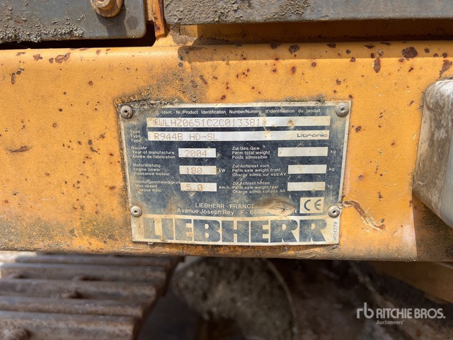 2004 Liebherr R944B HDSL Litronic Pelle Sur Chenilles Tracked Excavator - Гусеничный экскаватор: фото 4 2004 Liebherr R944B HDSL Litronic Pelle Sur Chenilles Tracked Excavator - Гусеничный экскаватор: фото 4
