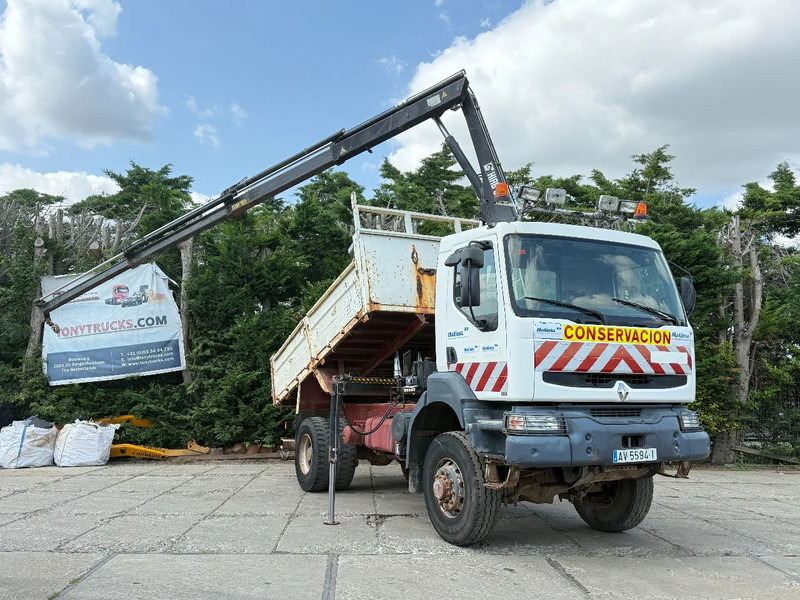 Renault Kerax 400 4X4 Tipper + Hiab 085 Spring/Spring EURO 2 ZF Manual Gearbox - Самосвал, Автоманипулятор: фото 1 Renault Kerax 400 4X4 Tipper + Hiab 085 Spring/Spring EURO 2 ZF Manual Gearbox - Самосвал, Автоманипулятор: фото 1