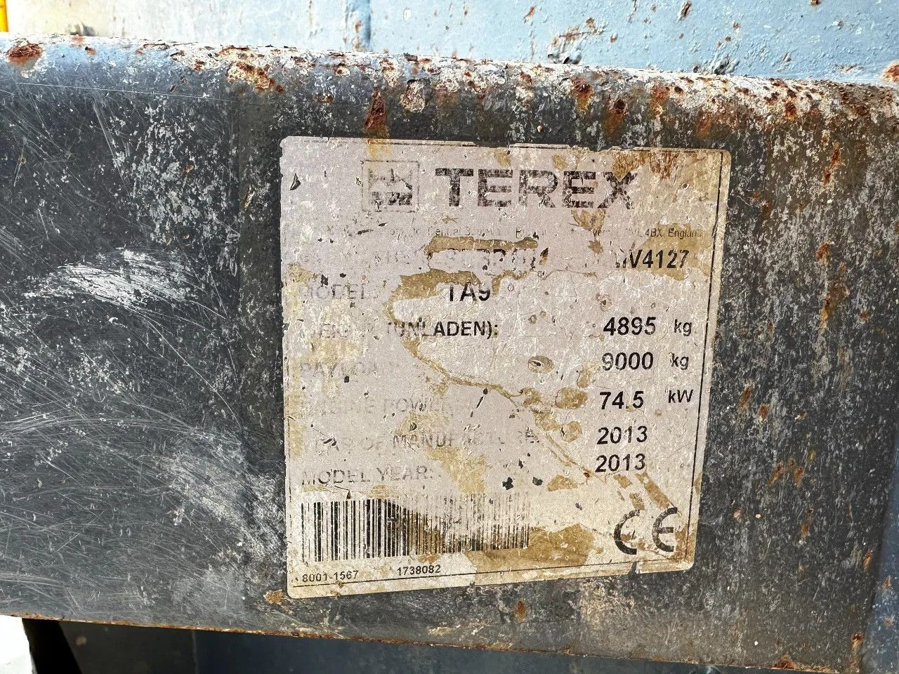Terex 9 Ton 4X4 Mini Dumper *3711 Hours* - Мини-самосвал: фото 5 Terex 9 Ton 4X4 Mini Dumper *3711 Hours* - Мини-самосвал: фото 5