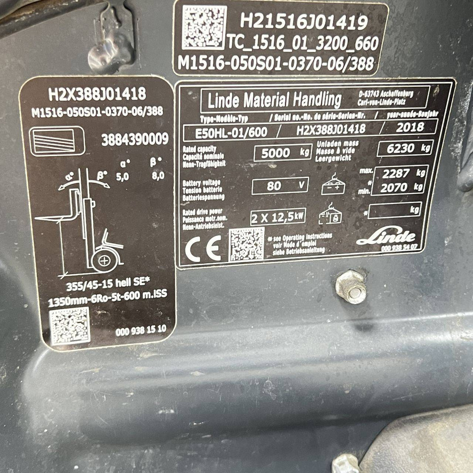 Электропогрузчик Linde E50/600HL (388): фото 7