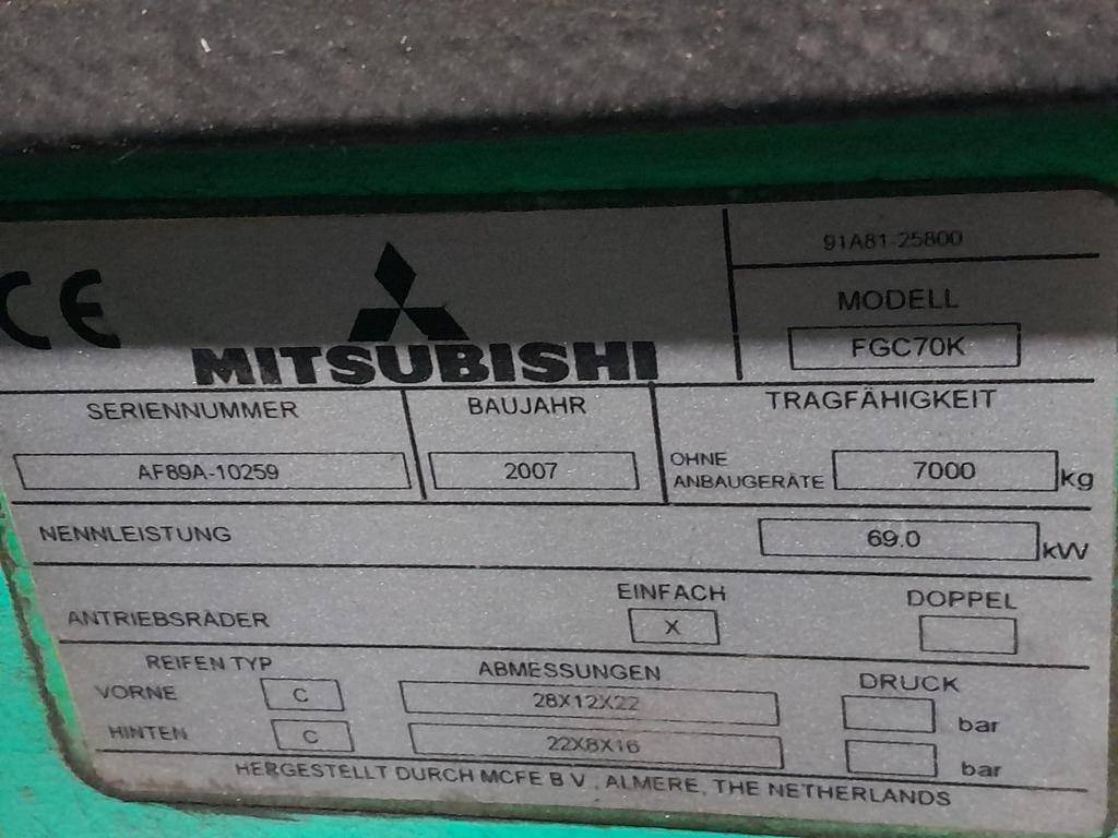 Mitsubishi FGC70K в лизинг Mitsubishi FGC70K: фото 8