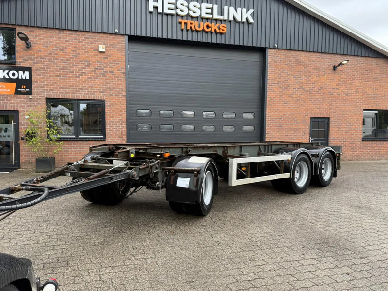 GS Meppel 28T Kiepende containeraanhangwagen! 640cm systeemlengte Centrale smering - Полуприцеп-контейнеровоз/ Сменный кузов: фото 1 GS Meppel 28T Kiepende containeraanhangwagen! 640cm systeemlengte Centrale smering - Полуприцеп-контейнеровоз/ Сменный кузов: фото 1