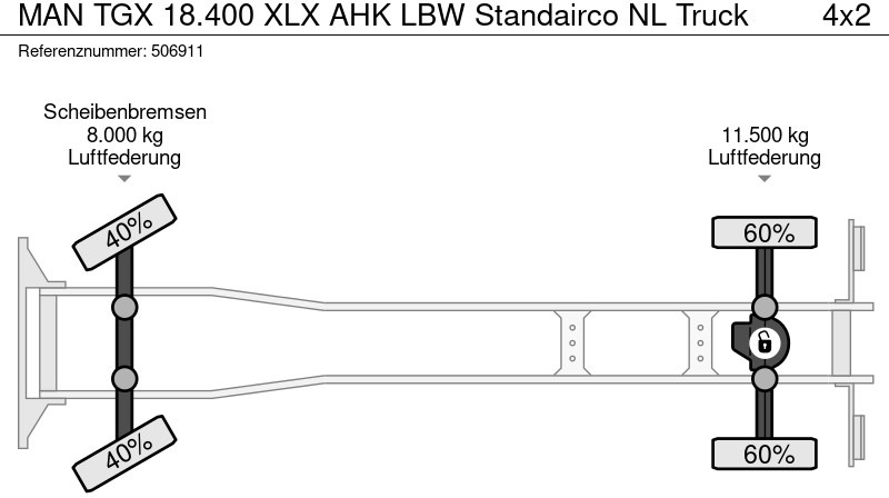 Грузовик-контейнеровоз/ Сменный кузов MAN TGX 18.400 XLX AHK LBW Standairco NL Truck: фото 17